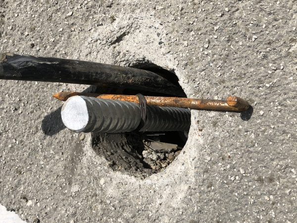 鉄筋の位置合わせ