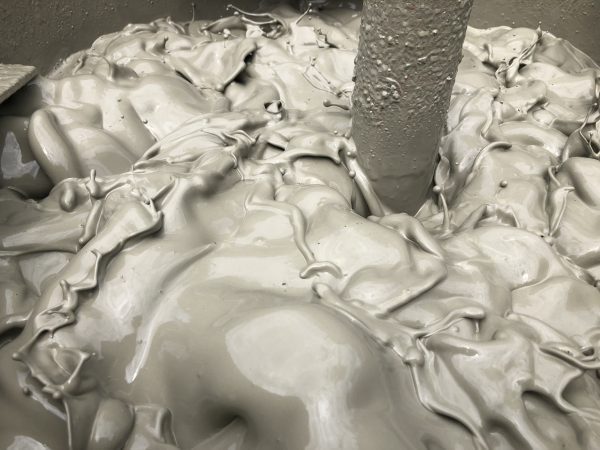 セメントミルク　練り上がり
