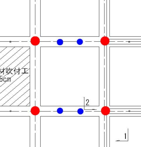 法枠工　中心間隔測定