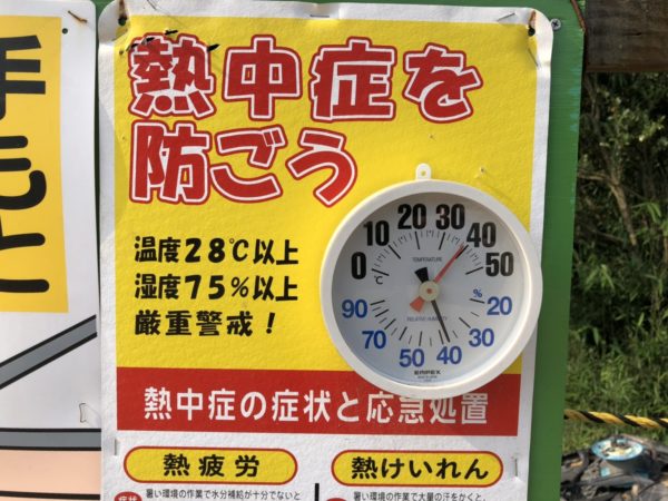 現場の気温