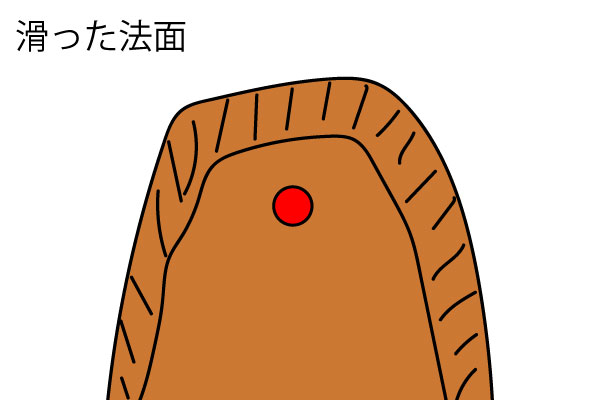 滑った法面