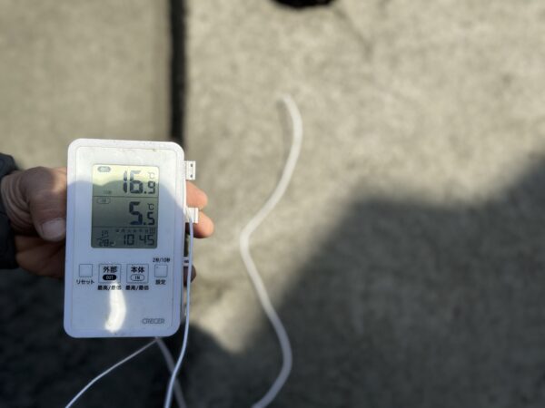 モルタル　練上がり温度