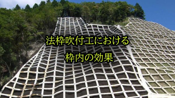 法枠工における枠内の効果