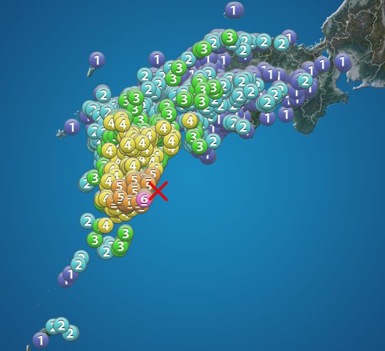 日南灘　地震