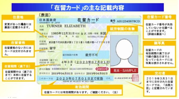 在留カード　見分け方