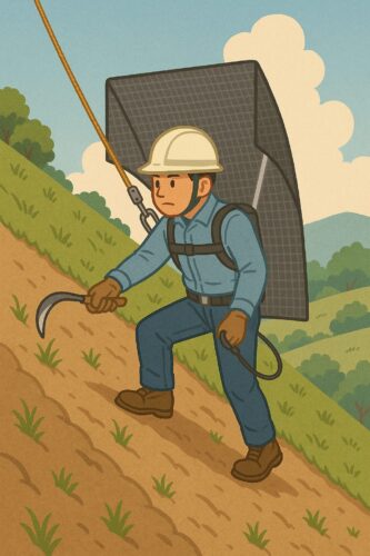 陰背負い　寒冷紗