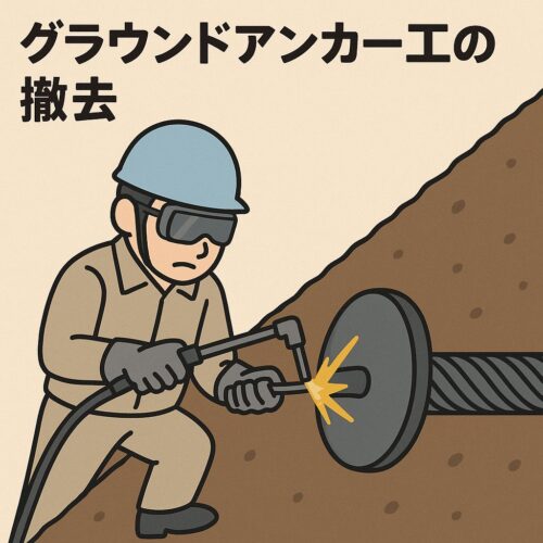 グラウンドアンカー工の撤去
