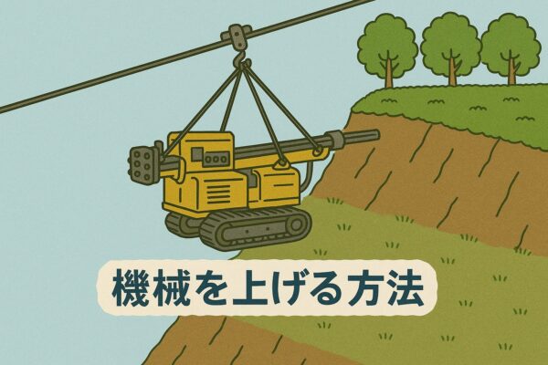 機械を上げる方法