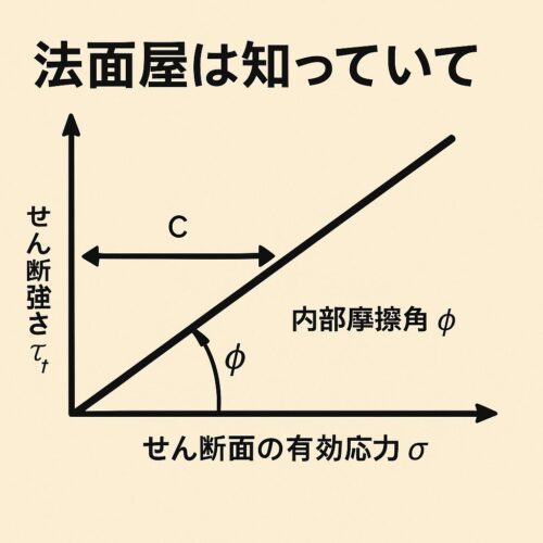 内部摩擦角φと粘着力C