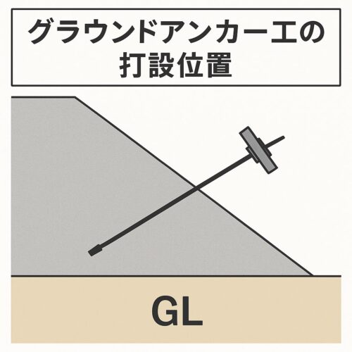 グラウンドアンカー工の打設位置