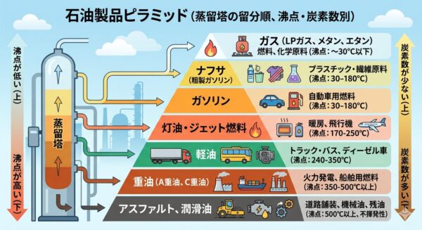 石油精製ピラミッド