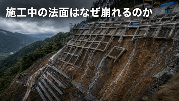 施工中の法面はなぜ崩れるのか