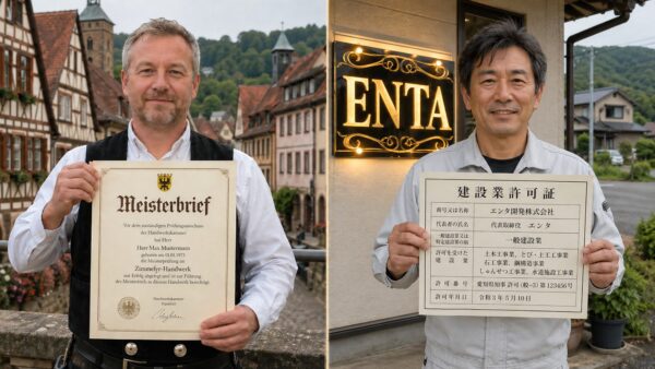 日本の建設業許可とドイツのマイスターエンジニア