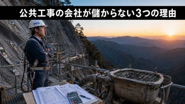 公共工事の会社が儲からない3つの理由
