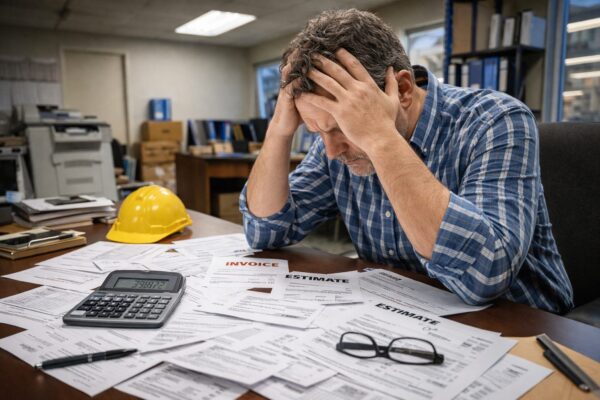 頭を抱えた経営者