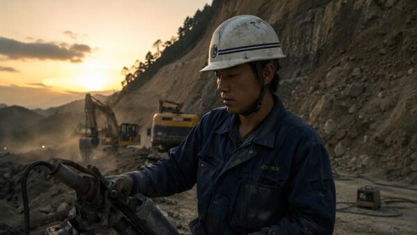 1990年代後半の日本の土木工事現場