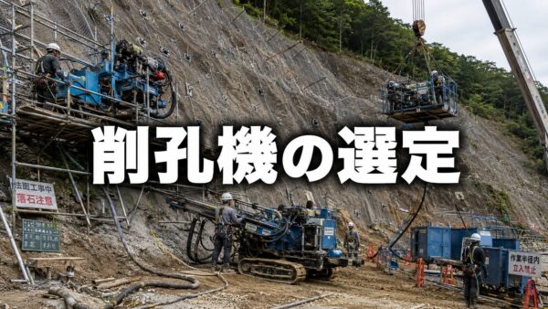 2,026年　削孔機の選定