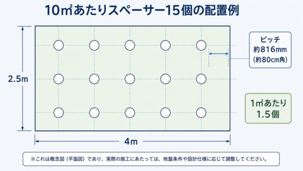 スペーサーの設置チッピ