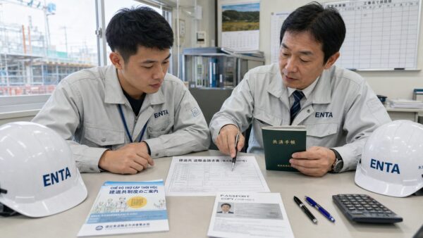 建退共の退職金請求書を作成中