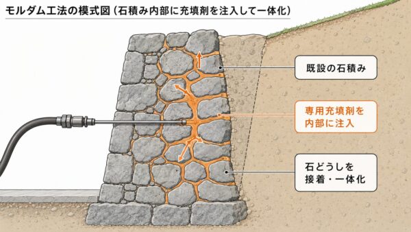 モルダム工法の模式図