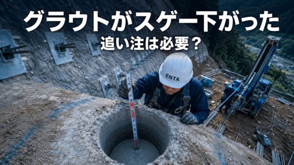 グラウトがスゲー下がった