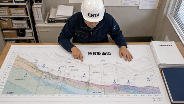 現場全体の地質図を俯瞰する
