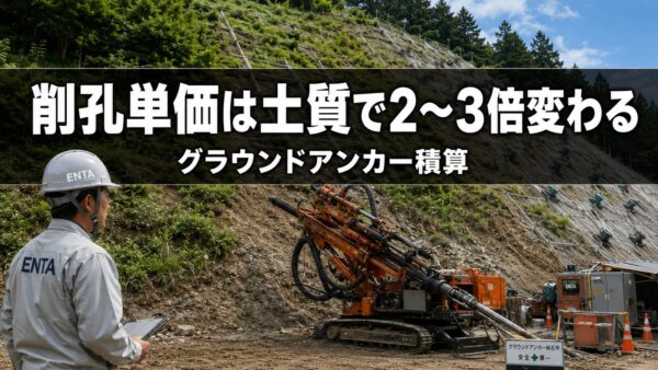 グラウンドアンカー削孔単価 土質で変わる積算