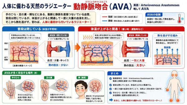 人体の天然ラジエーター AVA