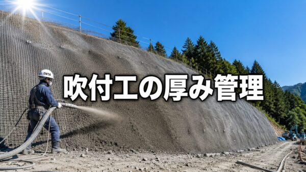 吹付工の厚み管理