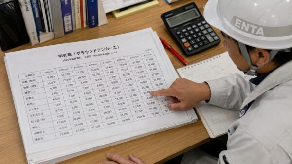 グラウンドアンカー削孔費 2026年積算資料 土質別・削孔径別単価表イメージ