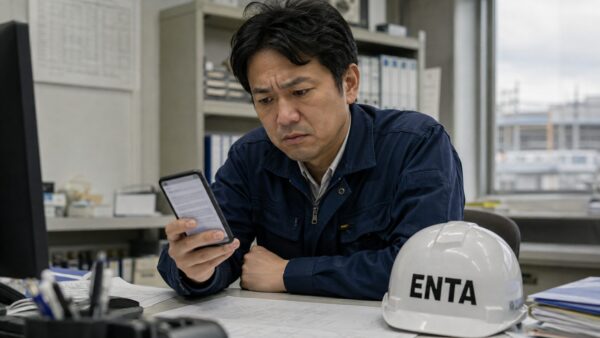 A site supervisor watching the news about embezzlement within the company