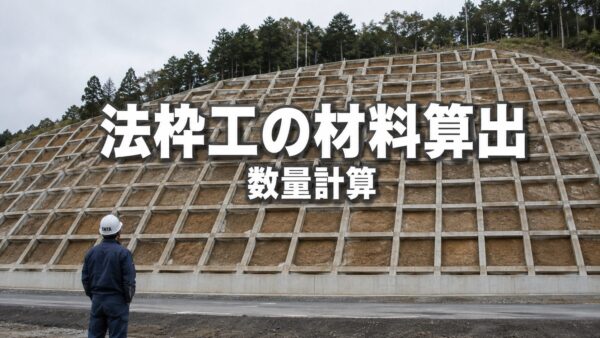 法枠工の材料算出