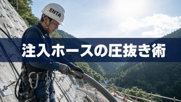 注入ホースの圧抜き術