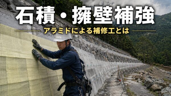 石積・擁壁補強 アラミド補修工事