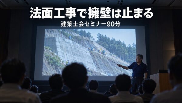 急斜面施工セミナーの講師