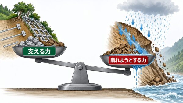 The Forces Supporting Landslides and the Effects of Water
