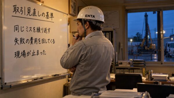 取引先を見直す判断基準を考える経営者