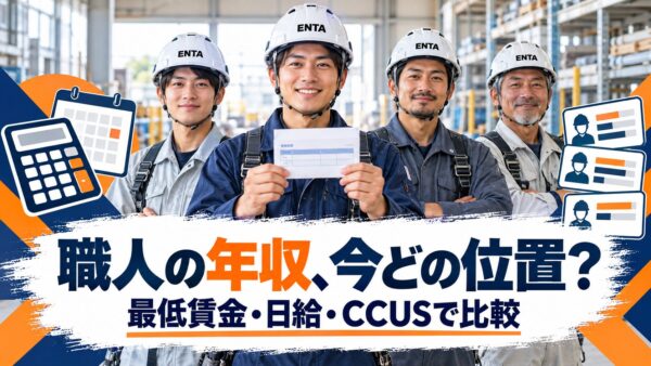 職人の年収、今どの位置？