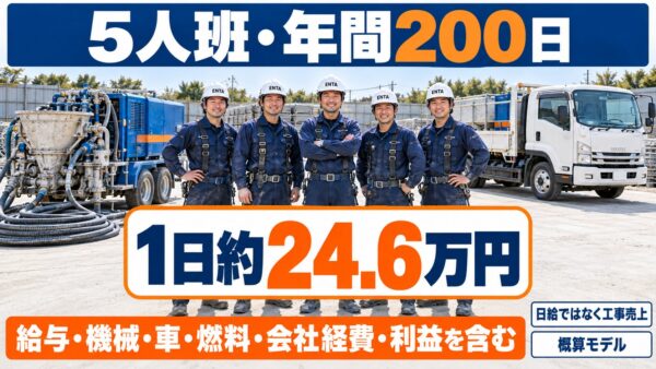 5人班の工事代金