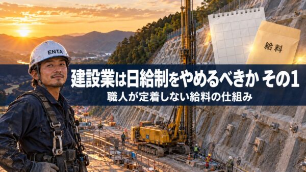 建設業は日給制をやめるべきか