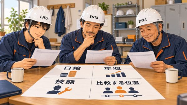 自分の給与の位置を確認する