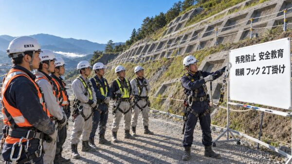 労災後の再発防止教育と工事再開前の安全確認